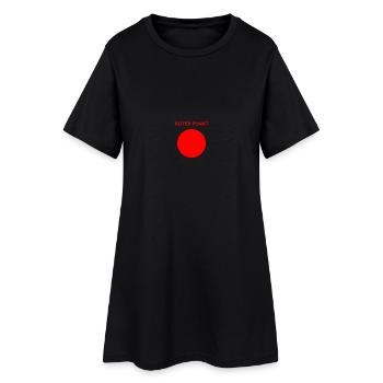 Point rouge - Robe T-shirt Femme - noir - Devant