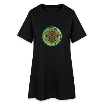 Fleur de la vie - Ring 1 - Robe T-shirt Femme - noir - Devant
