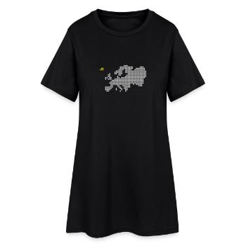 Islande - Robe T-shirt Femme - noir - Devant