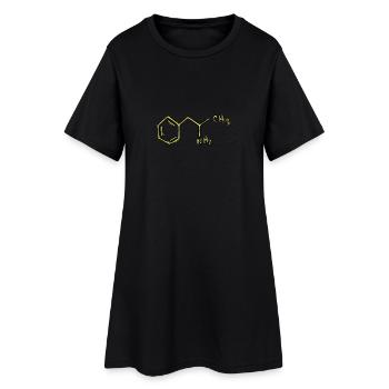 Amphetamine structural formula chemistry - Women’s T-Shirt Dress - black - Front