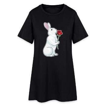 Bunny Rose - Robe T-shirt Femme - noir - Devant