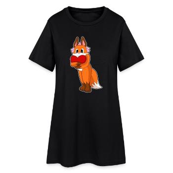 Mariage Fox Bride Heart - Robe T-shirt Femme - noir - Devant