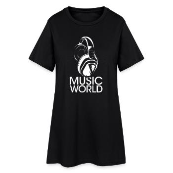 Casque de musique Icône Icône Beats Graphic Logo - Robe T-shirt Femme - noir - Devant
