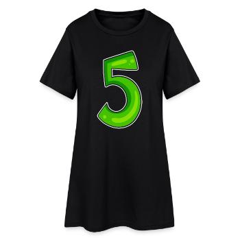 Numéro 5 Numéro Vert - Robe T-shirt Femme - noir - Devant