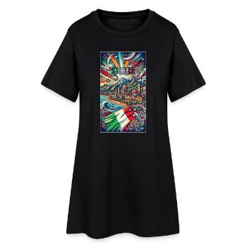 Design de voyage en Sicile et en Italie - Robe T-shirt Femme - noir - Devant