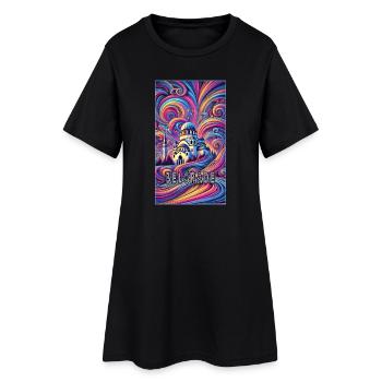 Conception panoramique de Belgrade, Serbie - Robe T-shirt Femme - noir - Devant