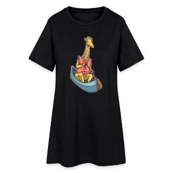 Petit bateau girafe - Robe T-shirt Femme - noir - Devant