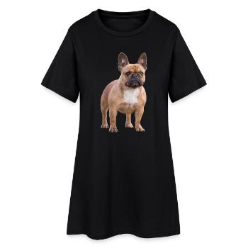 Bouledogue français - Robe T-shirt Femme - noir - Devant
