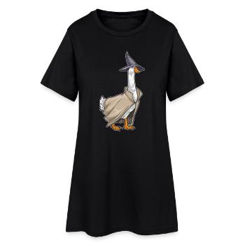 Canard Halloween Sorcière - Robe T-shirt Femme - noir - Devant