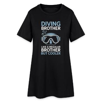 Plongée Dire Frère Drôle Plongée Cadeau - Robe T-shirt Femme - noir - Devant
