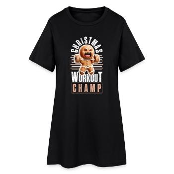 Christmas Workout Champ Weihnachten - Women’s T-Shirt Dress - black - Front