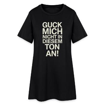 Ne me regarde pas sur ce ton drôle en disant - Robe T-shirt Femme - noir - Devant