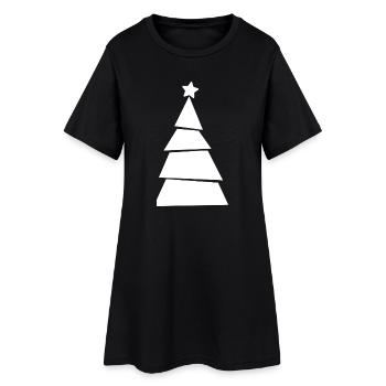 Sapin de Noël - Weihnachtsbaum - Weihnachten - Robe T-shirt Femme - noir - Devant