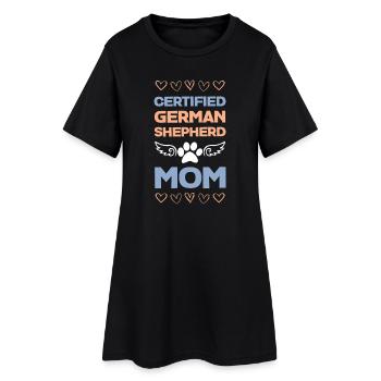 Certified German Shepherd Mom - Women’s T-Shirt Dress - black - Front