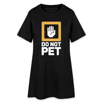 Ne caressez pas l’introverti à distance calme et antisocial - Robe T-shirt Femme - noir - Devant
