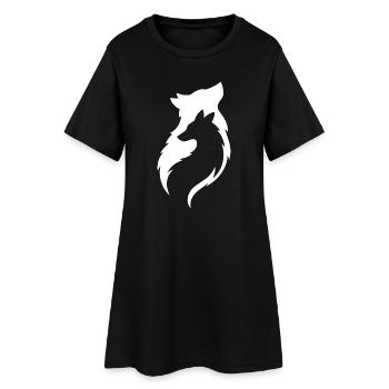 Loup dans l’art mystique de la nature sauvage du loup - Robe T-shirt Femme - noir - Devant