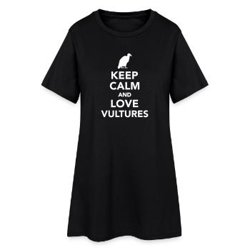 Geier - Frauen T-Shirt-Kleid - Schwarz - Vorne