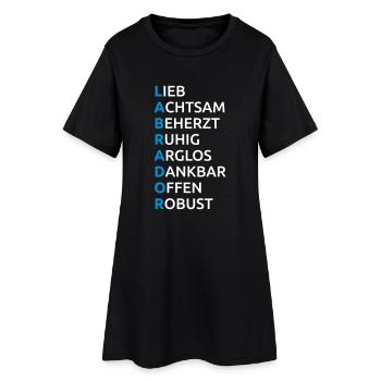 Labrador Eigenschaften Spruch - Frauen T-Shirt-Kleid - Schwarz - Vorne