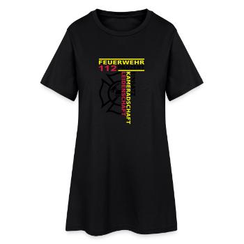 112% Einsatz Kameradschaft Leidenschaft - Frauen T-Shirt-Kleid - Schwarz - Vorne