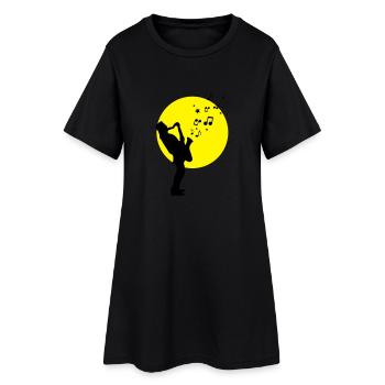 Musik - Musiker Jazz - Frauen T-Shirt-Kleid - Schwarz - Vorne