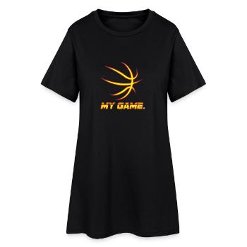 Basket-ball! BBall! Streetball! NBA! Cour! - Robe T-shirt Femme - noir - Devant