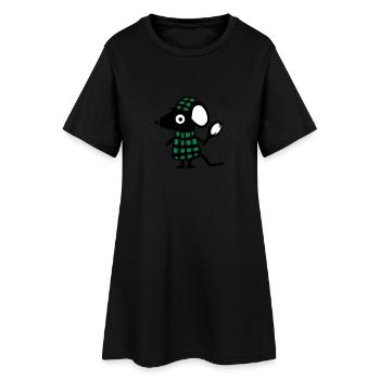 Mouse detective - Rat - Women’s T-Shirt Dress - black - Front