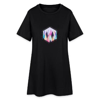 Hipster triangles (geometry) Abstract Mountains - Robe T-shirt Femme - noir - Devant