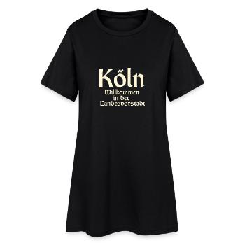 Köln T-Shirt für Düsseldorfer - Frauen T-Shirt-Kleid - Schwarz - Vorne