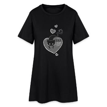 Black Love Gothic Cat - Women’s T-Shirt Dress - black - Front