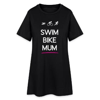 Triathlon – Swim Bike Mum - Women’s T-Shirt Dress - black - Front