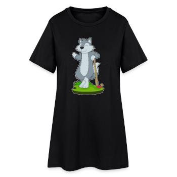 Wolf Field Hockey Field Hockey Stick - Robe T-shirt Femme - noir - Devant