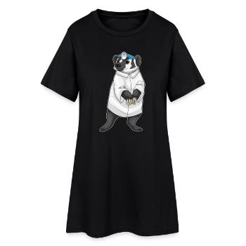 Badger Doctor Doctor's Coat - Women’s T-Shirt Dress - black - Front