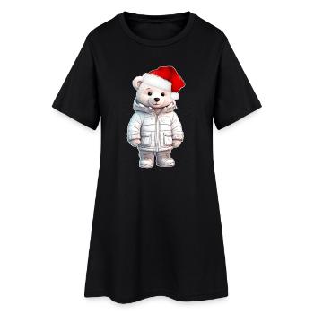 Noël de l’ours - Robe T-shirt Femme - noir - Devant