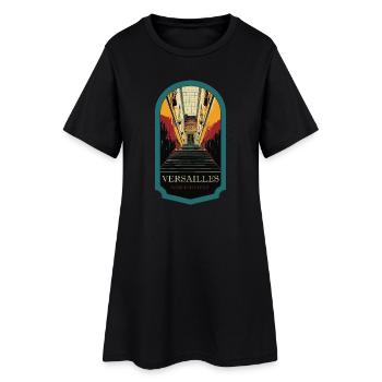 Escalier royal, Illustration de Versailles - Robe T-shirt Femme - noir - Devant