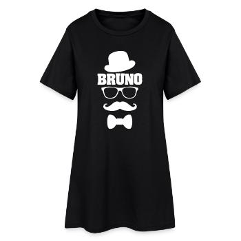 First name Bruno - Women’s T-Shirt Dress - black - Front