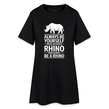 Don des paroles sur les Rhinocéros : Don des Rhinocéros - Robe T-shirt Femme - noir - Devant