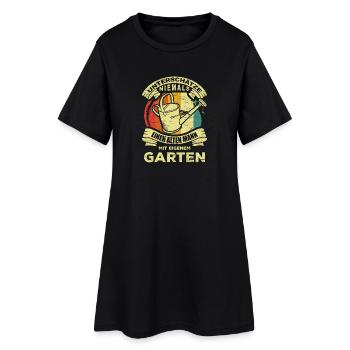 Garten Opa - Frauen T-Shirt-Kleid - Schwarz - Vorne