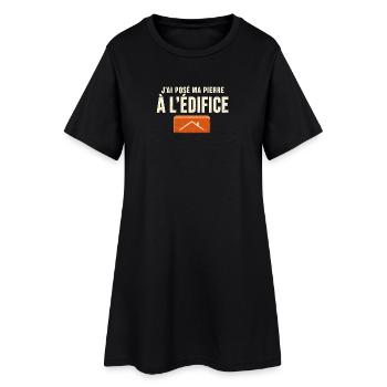 Ma pierre à l'édifice — Contribution - Robe T-shirt Femme - noir - Devant