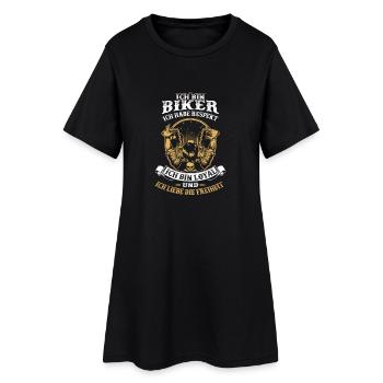 ich bin Biker - Frauen T-Shirt-Kleid - Schwarz - Vorne