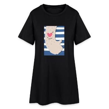 Mum Tattoo - Frauen T-Shirt-Kleid - Schwarz - Vorne
