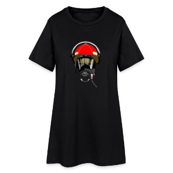 pompiers - Robe T-shirt Femme - noir - Devant