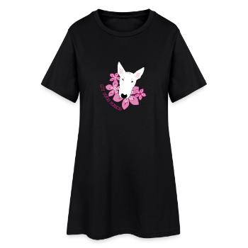 Bullterrier white - Frauen T-Shirt-Kleid - Schwarz - Vorne