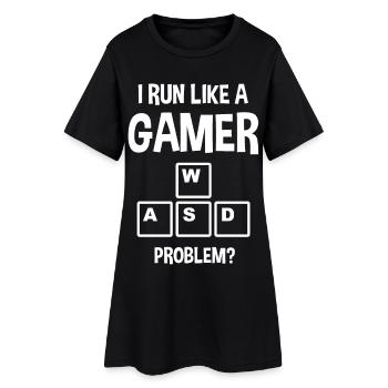 Gaming - Robe T-shirt Femme - noir - Devant