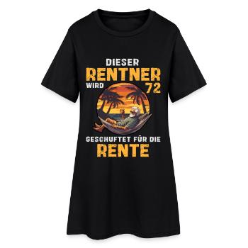 Lustig Rentner 72 Geburtstag Rente 72 Jahre Spruch - Frauen T-Shirt-Kleid - Schwarz - Vorne