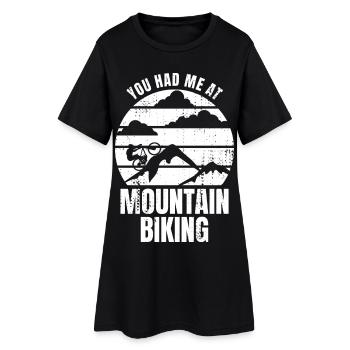 Mountain bikers - Women’s T-Shirt Dress - black - Front