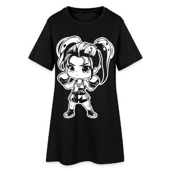 Kickboxer Manga Style - Robe T-shirt Femme - noir - Devant