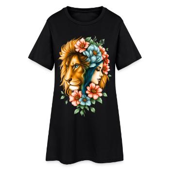 Femme merveilleuse dont les cheveux longs - Robe T-shirt Femme - noir - Devant