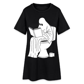 La pause du fantôme - Robe T-shirt Femme - noir - Devant