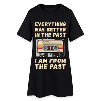 Tout était mieux avant les cassettes - Robe T-shirt Femme - noir - Devant