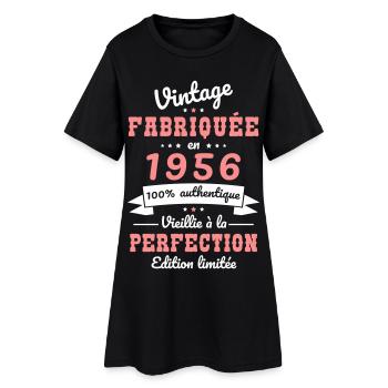 1956 – Vintage – Vieillie à la perfection - Robe T-shirt Femme - noir - Devant